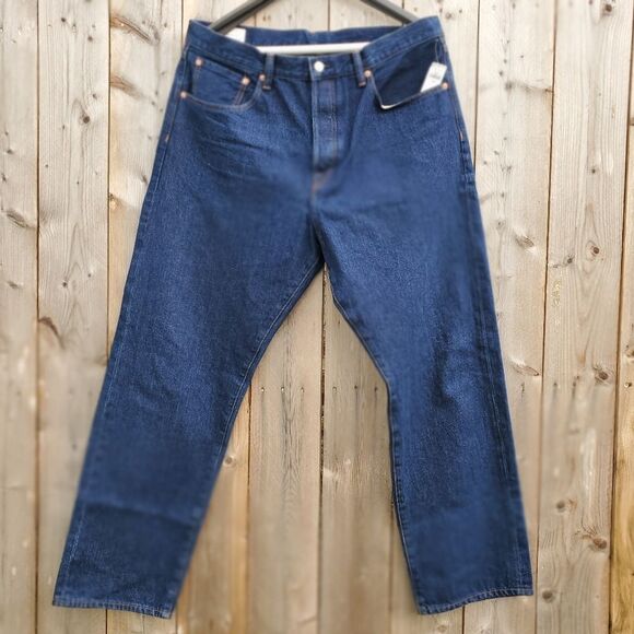Gap 100% Organic Cotton Button Fly '90s Original Straight Fit Jeans Size 36 - Picture 2 of 3